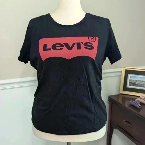 2/$10 Levi's Plus Black Tee - Picture 2 of 5